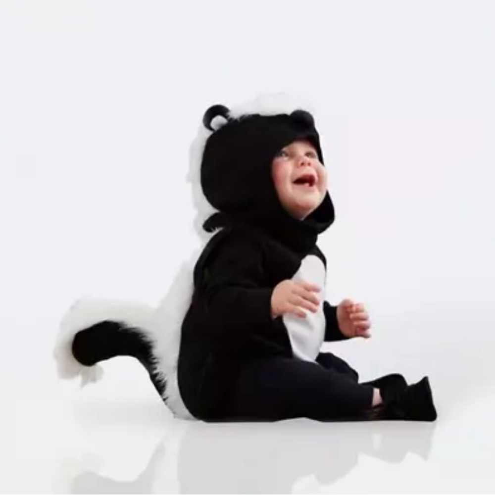 Skunk Costume 6 - 12 Months Halloween(Pottery Barn) - Worn Once